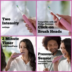 PHILIPS Sonicare Brosse à dents électrique avec tête de brosse DiamondClean, brosse à dents rechargeable Phillips Sonicare av