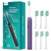 Brosse à Dents éLectrique Pour Adultes Avec 6 TêTes De Brossage, Brosse à Dents Sonique Rechargeable, 4 Heures De Charge, 180
