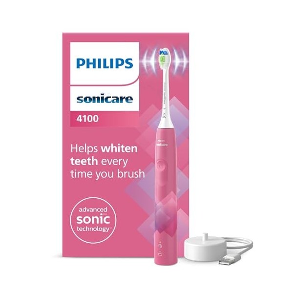 Philips Sonicare 4100 - Brosse à dents électrique sonique avec deux modes, Capteur de pression et minuterie, Bleu marine, mod