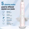 PERECT Brosse à dents électrique pour adultes, brosse à dents électrique sonique rechargeable avec 8 têtes de brosse de recha