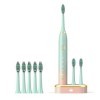 Zjyufy Brosse à dents électrique pour adultes et brosse à dents électrique avec 5 têtes de rechange et 5 modes de brossage, b
