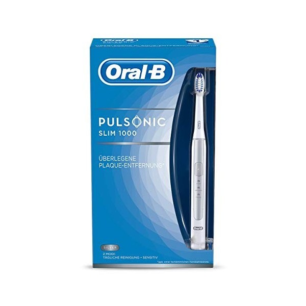 Braun Oral B 4210201198406 Oral B Puls onic Slim 1000 Silencieux Brosse à dents électriques, avec minuteur et aufste ckbü rst