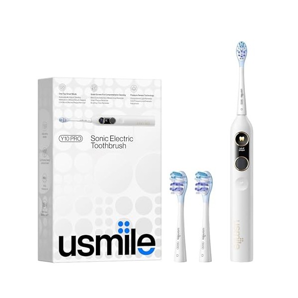 usmile Y10 PRO Brosse à Dents Électrique Intelligente, Brosse à Dents Électrique Sonique pour Adultes, Brosse à Dents Recharg