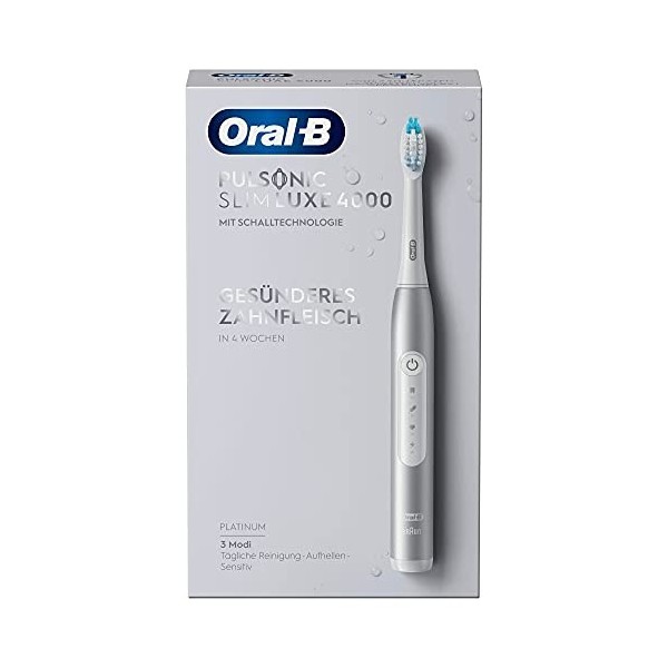 Braun Oral-B 4210201305644 Pulsonic Slim Luxe 4000 Brosse à dents sonique électrique pour des gencives plus saines en 4 semai