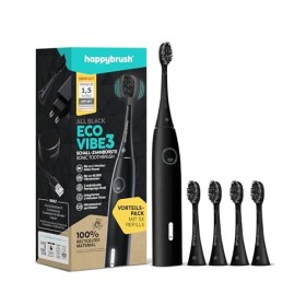 happybrush® Brosse à dents sonique électrique Eco VIBE 3 - Brosse à dents durable avec 6 semaines de batterie rechargeable av