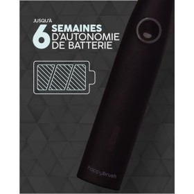 happybrush® Brosse à dents sonique électrique Eco VIBE 3 - Brosse à dents durable avec 6 semaines de batterie rechargeable av