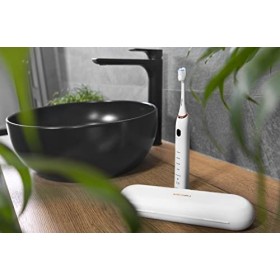 CONCEPT Brosse à dents sonique ZK5000 avec application parfaite SMILE et étui de voyage, blanc