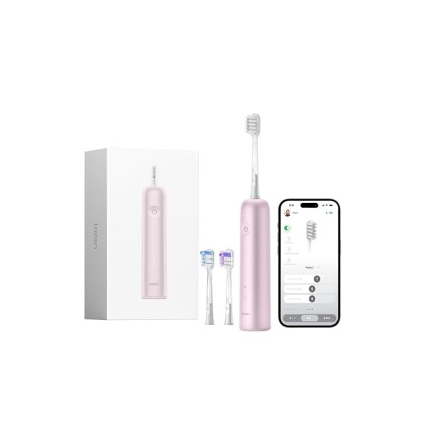 Laifen Wave Brosse à dents électrique, oscillation et vibration, pour adulte, avec 3 têtes de brosse, IPX7, étanche, magnétiq