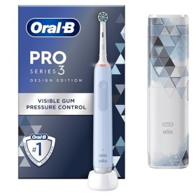 Oral-B Brosse à dents électrique Pro Series 3 rose, 1 tête de brosse à dents, 1 étui de voyage, conçue par Braun