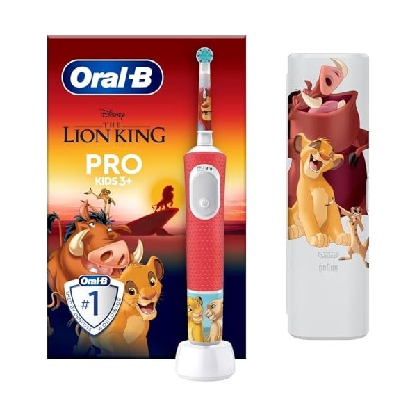 Oral-B Pro Kids Brosse À Dents Électrique Enfant, Le Roi Lion Disney, Brossette Ronde Pour Petites Bouches Et Douce Pour Des 