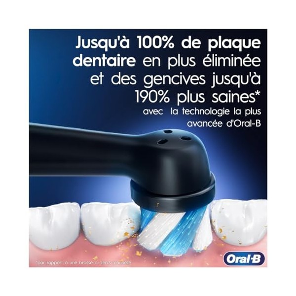 Oral-B iO 6N Brosse À Dents Électrique Grise Pour Adultes, 5 Modes Avec Blancheur Et Soin Des Gencives, Brossette Douce Et Ro