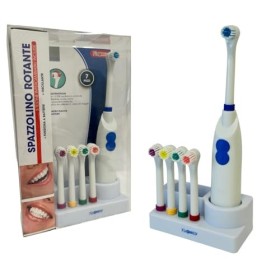 Brosse à dents électrique avec 5 têtes Brosse à dents rotative avec 5 têtes Brosse à dents électrique rotative avec base bros