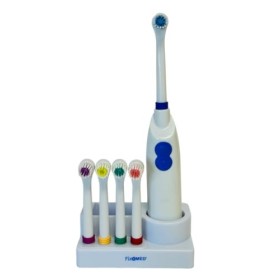 Brosse à dents électrique avec 5 têtes Brosse à dents rotative avec 5 têtes Brosse à dents électrique rotative avec base bros