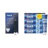 Oral-B Vitality Pro Brosse À Dents Électrique Noire, 1 Brossette + Pack de 4 4 x 125 ml Dentifrice Pro-Expert Protection Pr