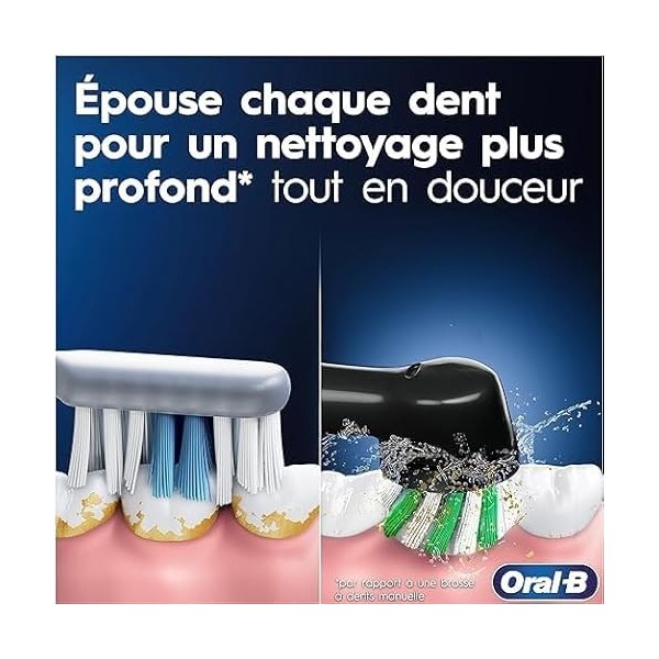 Oral-B Vitality Pro Brosse À Dents Électrique Noire, 1 Brossette + Pack de 4 4 x 125 ml Dentifrice Pro-Expert Protection Pr