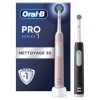 Oral-B Pro Series 1 Lot De Deux, Brosses À Dents Électriques Rose Et Noire, 2 Brossettes, Conçue Par Braun