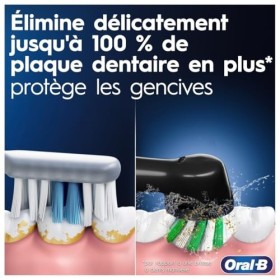 Oral-B Pro Series 1 Lot De Deux, Brosses À Dents Électriques Rose Et Noire, 2 Brossettes, Conçue Par Braun