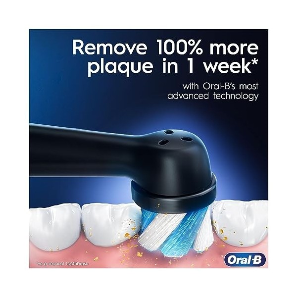 Oral-B iO3 Brosses à dents électriques pour adultes, cadeaux de fête des mères pour elle/lui, 1 tête de brosse à dents, 3 mod