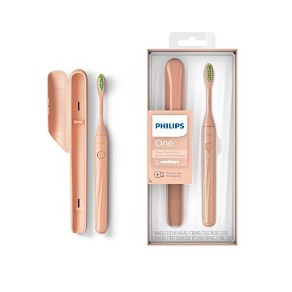 Philips One - Brosse à dents électrique rechargeable, Noir modèle HY1200/26