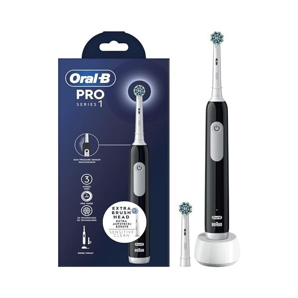 Oral-B Pro Series 1 Adulte Brosse à Dents oscillante Noir, Blanc