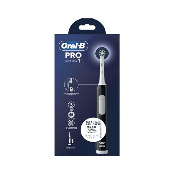 Oral-B Pro Series 1 Adulte Brosse à Dents oscillante Noir, Blanc