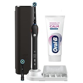 Oral-B Brosse à dents électrique rechargeable intelligente 4 4500 CrossAction, noir, 3 modes de brossage, 2 têtes, étui de vo