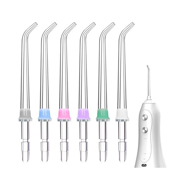 Lot de 6 embouts de rechange pour hydropulseur Waterpik, pointe de jet classique haute pression de rechange pour hydropulseur