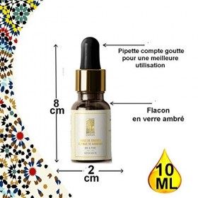 HUILE DE PÉPINS DE FIGUE DE BARBARIE BIO - 100&nbsp;% Pure, pressée à froid, Meilleure huile anti-âge pour visage, contour des yeu