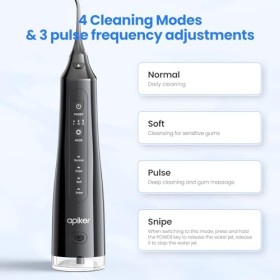 Apiker Hydropulseur électrique sans fil avec 3 buses 310 ml