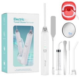 Kit délimination des amygdales électrique en 2 têtes daspiration, hydropulseur à 3 vitesses, 8 pièces détachant de pierre d