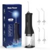 Hydropulseur pour le nettoyage des dents amélioré de 300 ml sans fil, portable, rechargeable, hydropulseur dentaire IPX7, éta