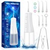 Jet Dentaire Hydropulseur - 310 ML Portable Sans Fil Irrigateur Dentaire Rechargeable Hydropulseur Dentaire, 6 Embouts, USB C