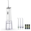 Sawgmore Hydropulseur dentaire électrique sans fil avec 4 buses, rotatif à 360 °, étanche IPX6, à piles, pour voyages/famille