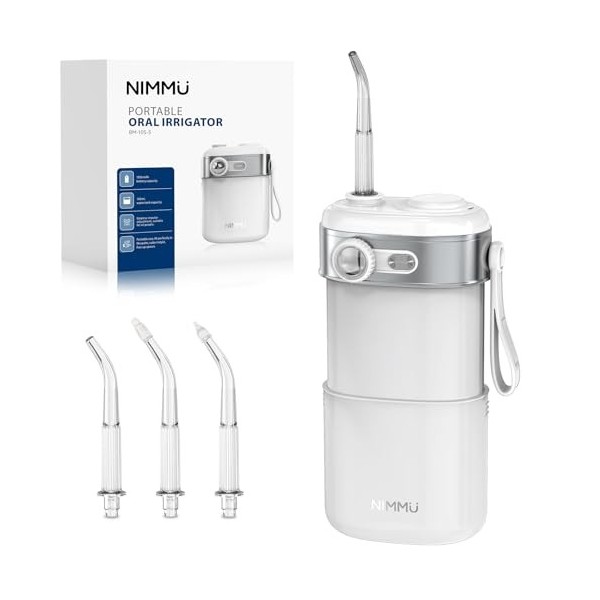 Mini hydropulseur dentaire portable de voyage, hydropulseur sans fil, hydropulseur pour les déplacements, petit nettoyeur den