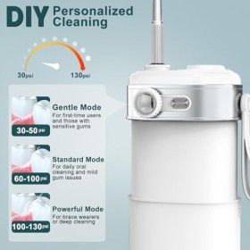 Mini hydropulseur dentaire portable de voyage, hydropulseur sans fil pour les déplacements, petit nettoyeur dentaire électriq
