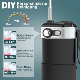 Mini hydropulseur dentaire portable de voyage, hydropulseur sans fil pour les déplacements, petit nettoyeur dentaire électriq
