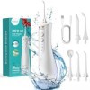 COSLUS Hydropulseur jet Dentaire Portable Dentaire Irrigateur Oral, 300 ML Sans Fil Hydropulseur 10 niveaux de contrôle doux,
