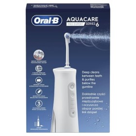 Oral-B AquaCare Pro-Expert Série 6 Irrigateur avec Technologie Oxyjet, 3 Embouts, 2 Types De Flux Deau, Blanc