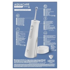 Oral-B AquaCare Pro-Expert Série 6 Irrigateur avec Technologie Oxyjet, 3 Embouts, 2 Types De Flux Deau, Blanc