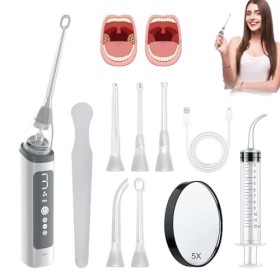 Kit de Nettoyage D’amygdales, Kit Délimination des Calculs Amygdaliens électriques avec 5 Têtes Daspiration, 3 Niveaux de V