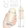 Jet Dentaire Hydropulseur Sans fil:Detartreur Dentaire avec 3 Modes et 4 Buses, Hydropulseurs et Irrigateurs Oral Dentaire Re