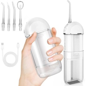 Jet Dentaire Hydropulseur Portable: Detartreur Dentaire avec 3 Modes et 4 Buses, Hydropulseurs et Irrigateurs, USB Rechargeab