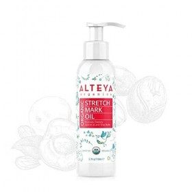 Huile anti-vergetures biologique Alteya 110 ml - Certifiée biologique USDA, traitement préventif pur et naturel, à base dhui