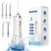 SweetLF Hydropulseur Jet Dentaire Portable Irrigateur Oral Professionnel Sans Fil,Hydropulseur Dentaire Rechargeable,IPX7 Eta