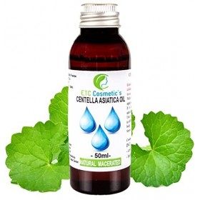 Huile de Centella Asiatica 50 ml - Connue également sous le nom dhuile de colza Gotu, agit comme agent anti-âge, tonifiant, 