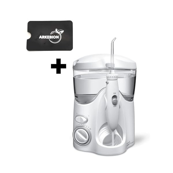 Waterpik - hydropulseur - WP100EU Ultra - Jet dentaire livré avec 7 embouts et le protège-carte Arkebion® dédié à la Protecti