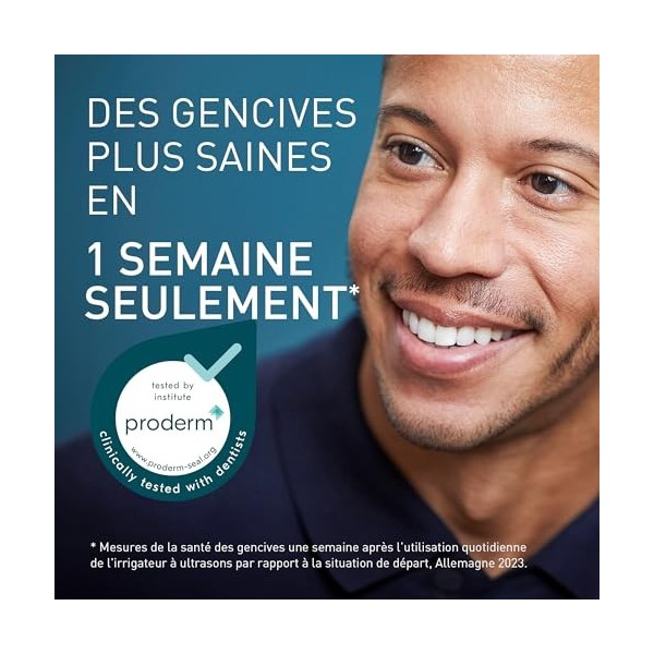 Panasonic Series 800 Ultrasonic Irrigateur EW-DJ86-K503, Hydropulseur Dentaire, Jet dentaire, 200ml, 1 Buse Orthodontique & U