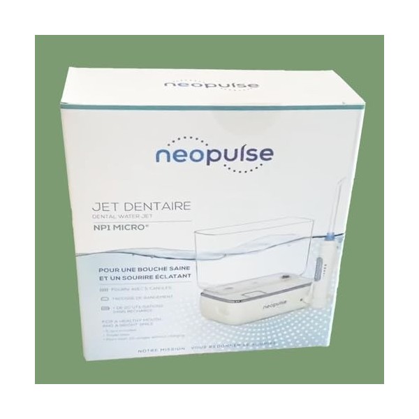 NEOPULSE® - Jet Dentaire NP1 MICRO - Hydropulseur Multi-usage 5 en 1 - Élimine la Plaque Dentaire, Nettoie Implants, Appareil