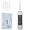 BlumWay Hydropulseur jet Dentaire Portable, Irrigateur Oral Professionnel IPX7 Étanche, 4 Buses 6 Modes, USB Irrigateur Profe
