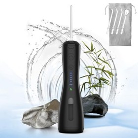 Hydropulseur [portable sans fil] 6 modes et irrigateur oral dentaire rechargeable IPX7, nettoyeur de dents à eau, hydropulseu